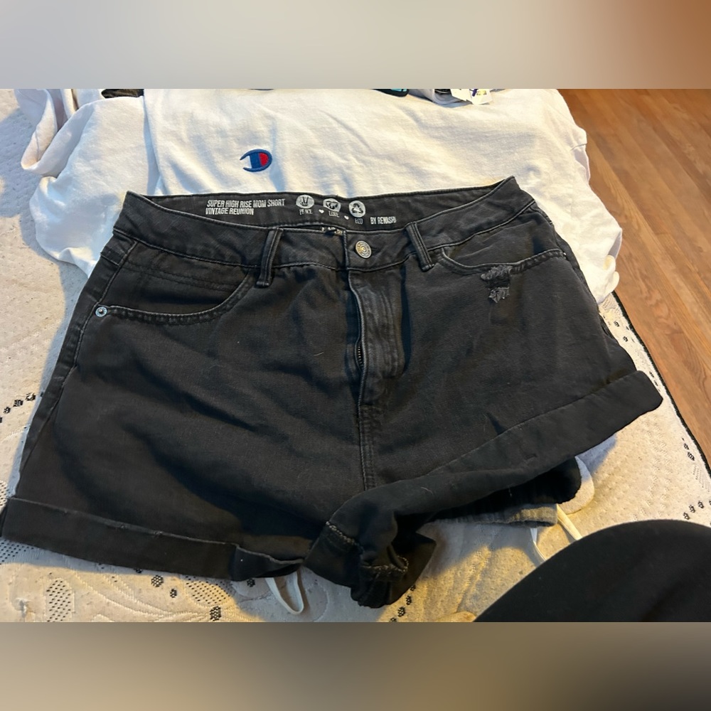 high wasted jean shorts